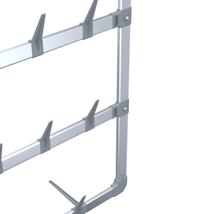 Hängande skoställ silver 66x13x139 cm