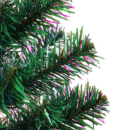 Plastgran med regnbågsskimrande grenar grön 120 cm PVC