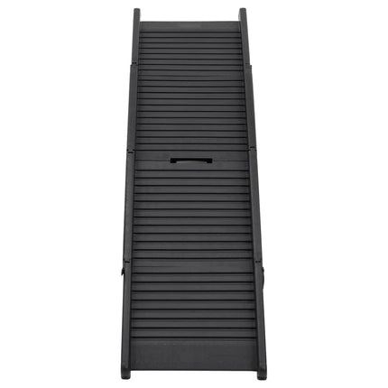 Hopfällbar hundramp svart 153x40x12,5 cm plast