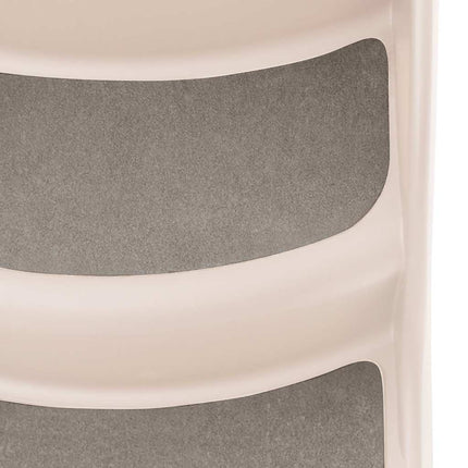 Hundtrappa 3 steg hopfällbar gräddvit 50x38x38 cm plast