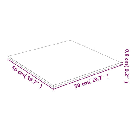 Bordsskiva genomskinlig 50x50 cm härdat glas