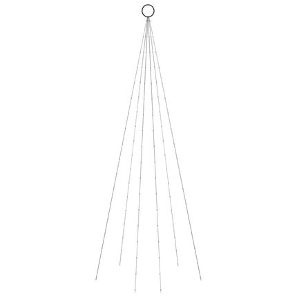 Julgran på flaggstång kallvit 108 LEDs 180 cm