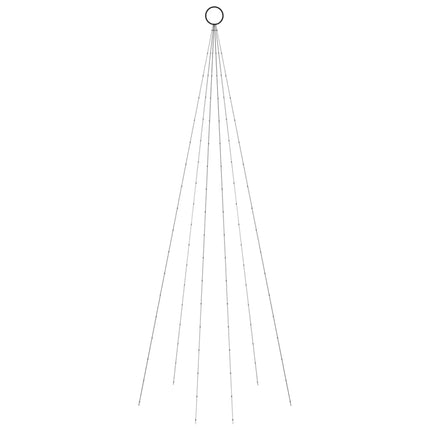 Julgran på flaggstång färgglad 108 LEDs 180 cm