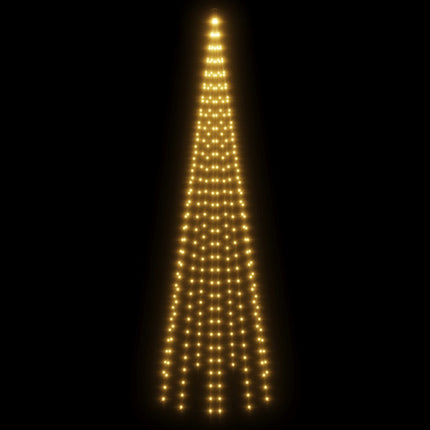 Julgran på flaggstång varmvit 310 LEDs 300 cm