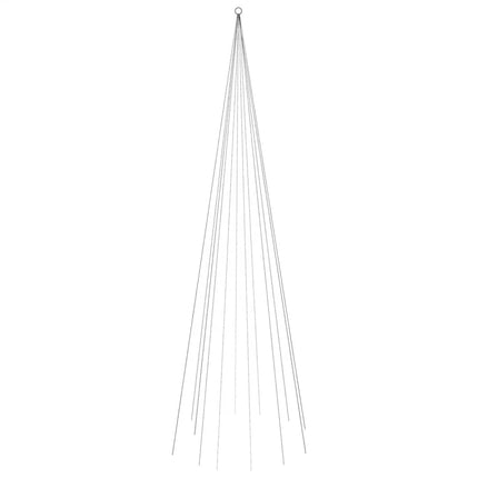 Julgran på flaggstång varmvit 732 LEDs 500 cm