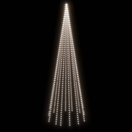 Julgran på flaggstång kallvit 732 LEDs 500 cm