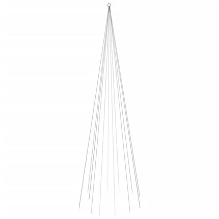 Julgran på flaggstång färgglada 732 LEDs 500 cm