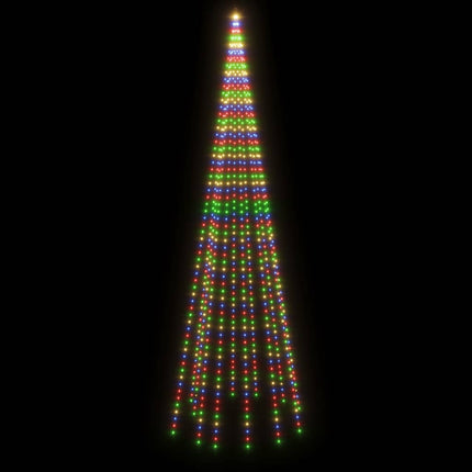 Julgran på flaggstång färgglada 732 LEDs 500 cm