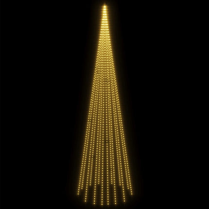 Julgran på flaggstång varmvit 1134 LEDs 800 cm
