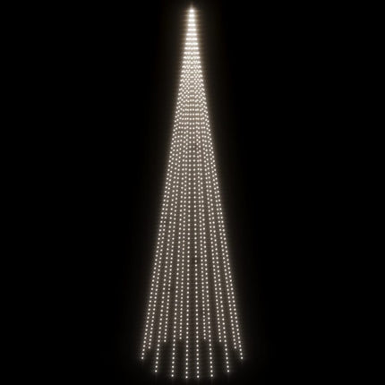 Julgran på flaggstång kallvit 1134 LEDs 800 cm