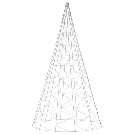 Julgran på flaggstång varmvit 3000 LEDs 800 cm