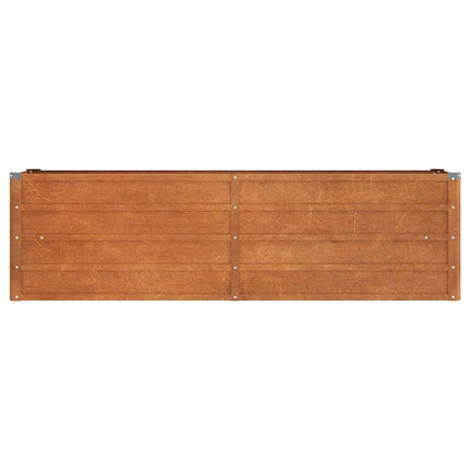 Odlingslåda rostig 160x40x45 cm rosttrögt stål