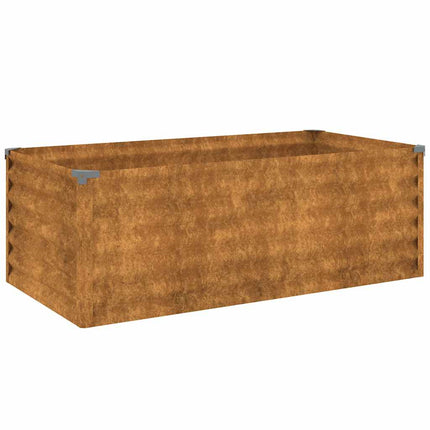 Upphöjd trädgårdsbädd 100x50x36 cm cortenstål