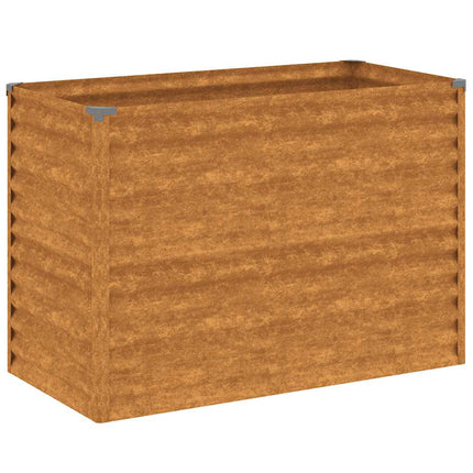 Upphöjd trädgårdsbädd 100x50x69 cm cortenstål