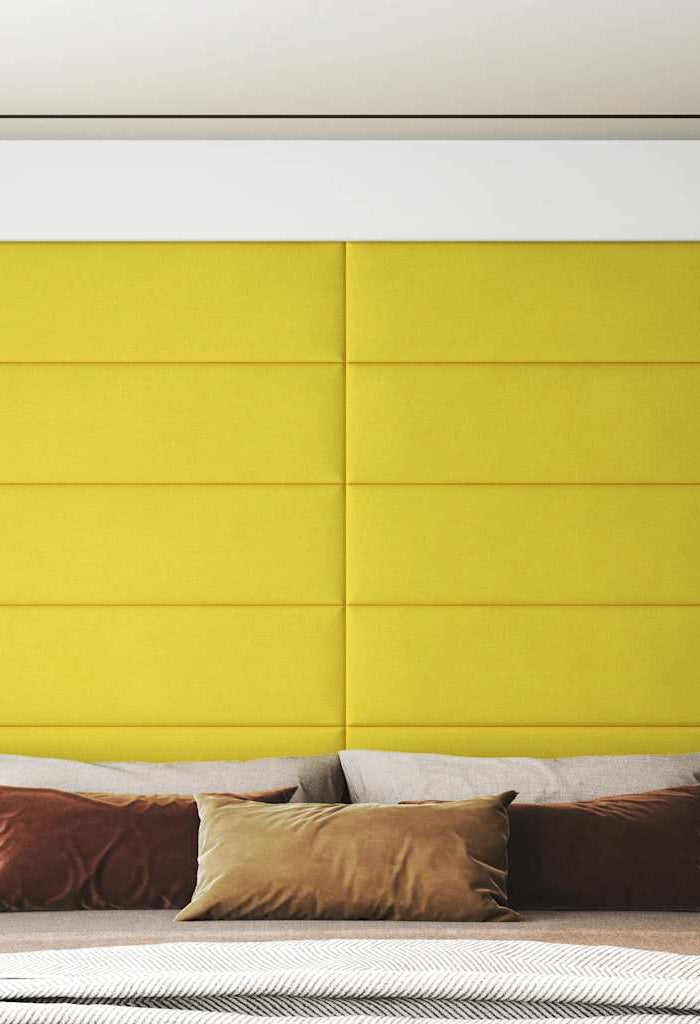 Väggpaneler 12 St Gräddvit Tyg 1,08 M