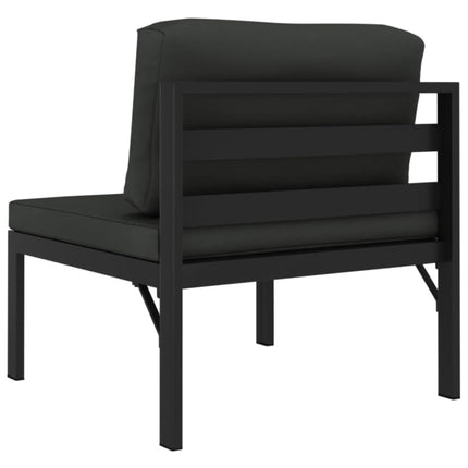 Trädgårdssoffa 2-sits med dynor aluminium antracit