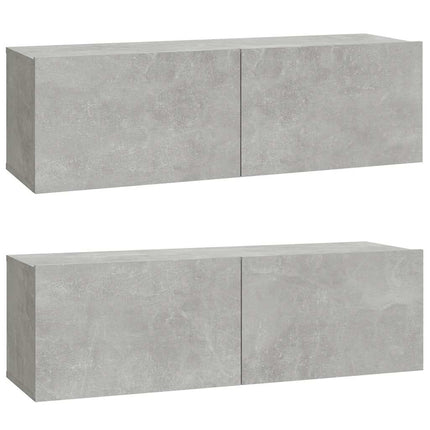 Väggmonterade tv-bänkar 2 st 100x30x30 cm konstruerat trä