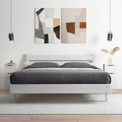 Förvaringsskåp 2 st vit 30x30x70 cm konstruerat trä