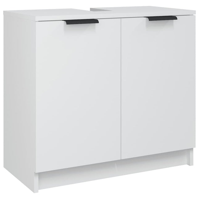 Badrumsskåp vit 64,5x33,5x59 cm konstruerat trä