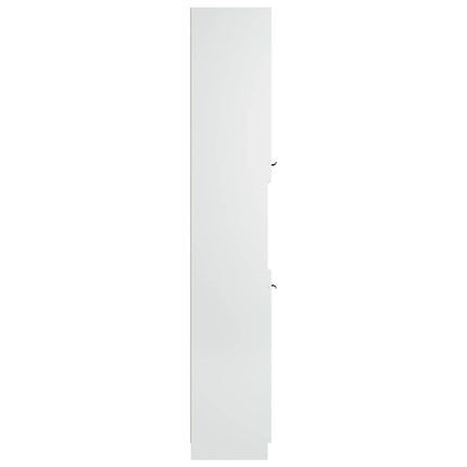 Badrumsskåp vit 32x34x188,5 cm konstruerat trä