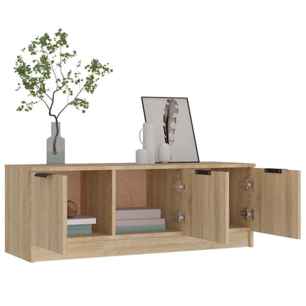 Tv-bänk sonoma-ek 102x35x36,5 cm konstruerat trä