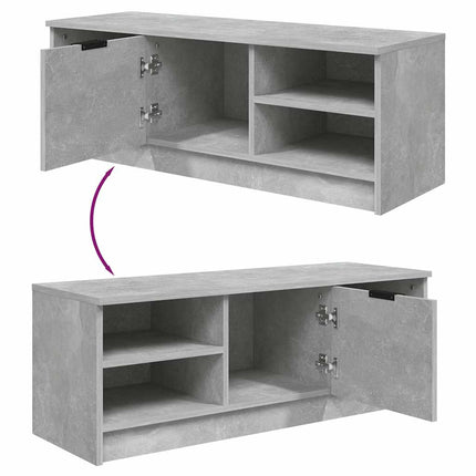 Tv-bänk betonggrå 102x35,5x36,5 cm konstruerat trä