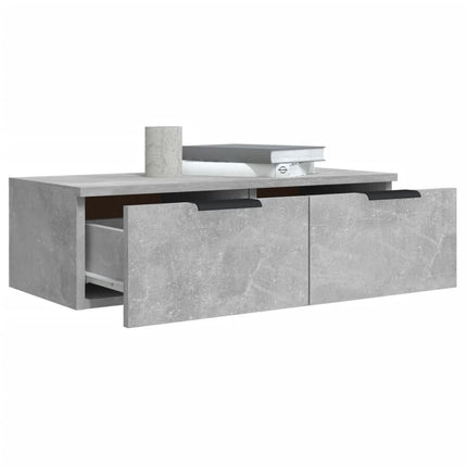 Väggskåp betonggrå 68x30x20 cm konstruerat trä