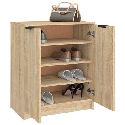 Skoskåp sonoma-ek 59x35x70 cm konstruerat trä