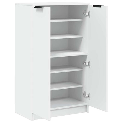 Skoskåp vit 59x35x100,5 cm konstruerat trä