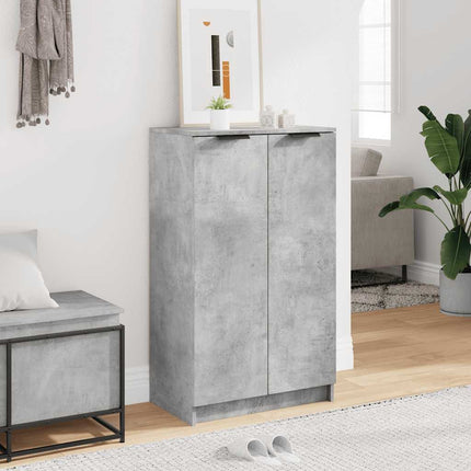 Skoskåp betonggrå 59x35x100,5 cm konstruerat trä