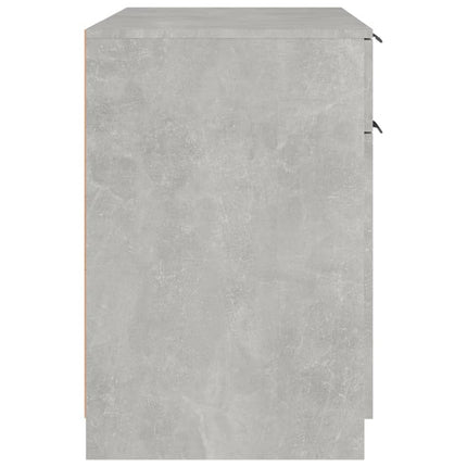 Skrivbord betonggrå 100x50x75 cm konstruerat trä