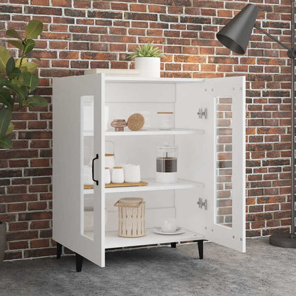 Skåp vit 69,5x34x90 cm konstruerat trä