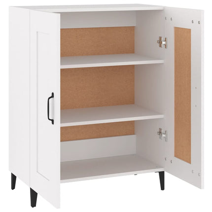 Skänk vit 69,5x34x90 cm konstruerat trä