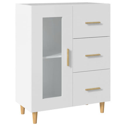 Skåp vit 69,5x34x90 cm konstruerat trä