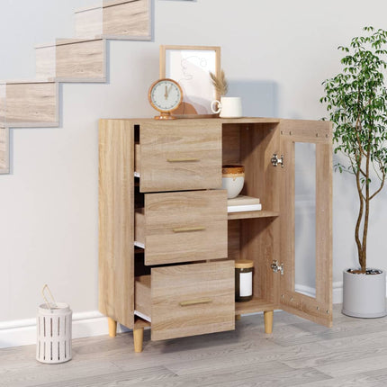Skänk sonoma-ek 69,5x34x90 cm konstruerat trä