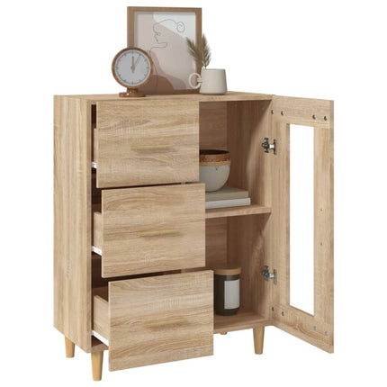 Skänk sonoma-ek 69,5x34x90 cm konstruerat trä