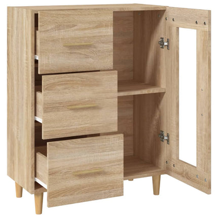 Skänk sonoma-ek 69,5x34x90 cm konstruerat trä