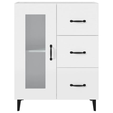 Skåp vit 69,5x34x90 cm konstruerat trä