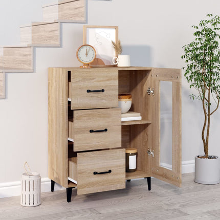 Skänk sonoma-ek 69,5x34x90 cm konstruerat trä