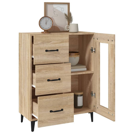 Skänk sonoma-ek 69,5x34x90 cm konstruerat trä