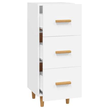 Skänk vit 34,5x34x90 cm konstruerat trä