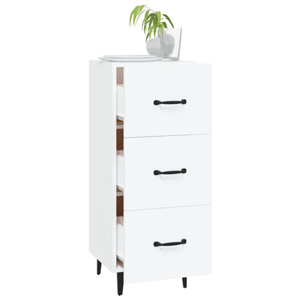 Skänk vit 34,5x34x90 cm konstruerat trä