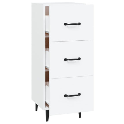 Skänk vit 34,5x34x90 cm konstruerat trä