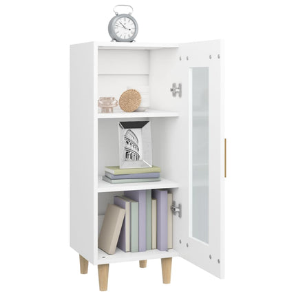Skänk vit 34,5x34x90 cm konstruerat trä