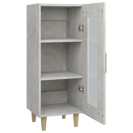 Skåp betonggrå 34,5x34x90 cm konstruerat trä