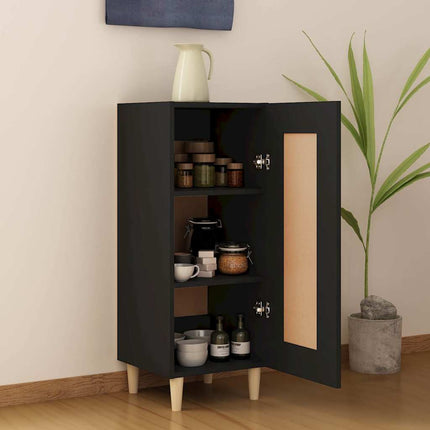 Skänk svart 34,5x34x90 cm konstruerat trä