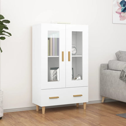 Skänk vit 70x31x115 cm konstruerat trä