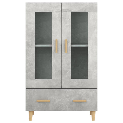 Skåp betonggrå 70x31x115 cm konstruerat trä