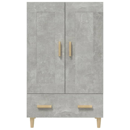 Skåp betonggrå 70x31x115 cm konstruerat trä