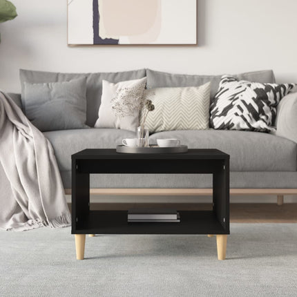 Soffbord svart 60x50x40 cm konstruerat trä